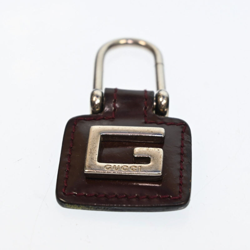 Gucci G Logo Key Chain Leather