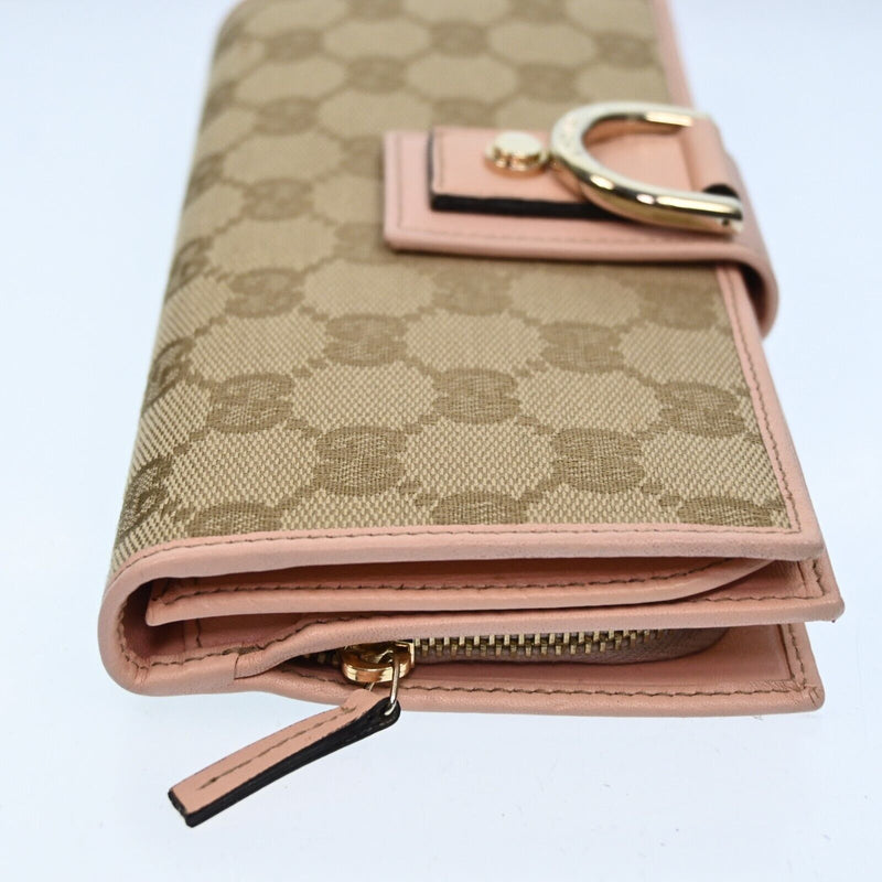 Gucci Gg Canvas Leather Long Wallet