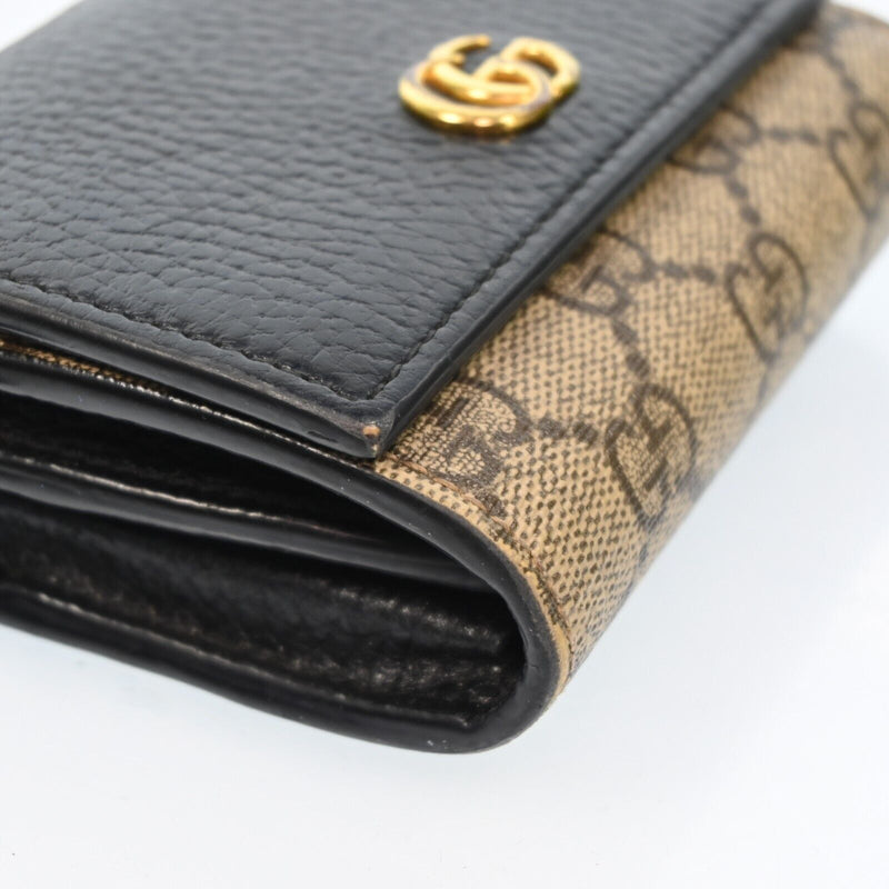 Gucci Gg Canvas Leather Compact Wallet