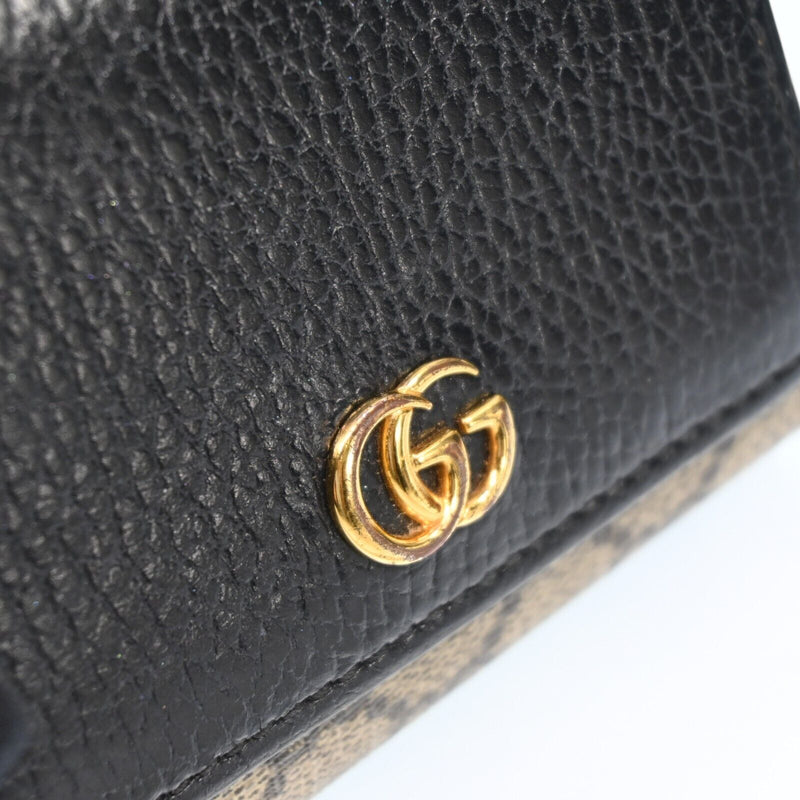 Gucci Gg Canvas Leather Compact Wallet