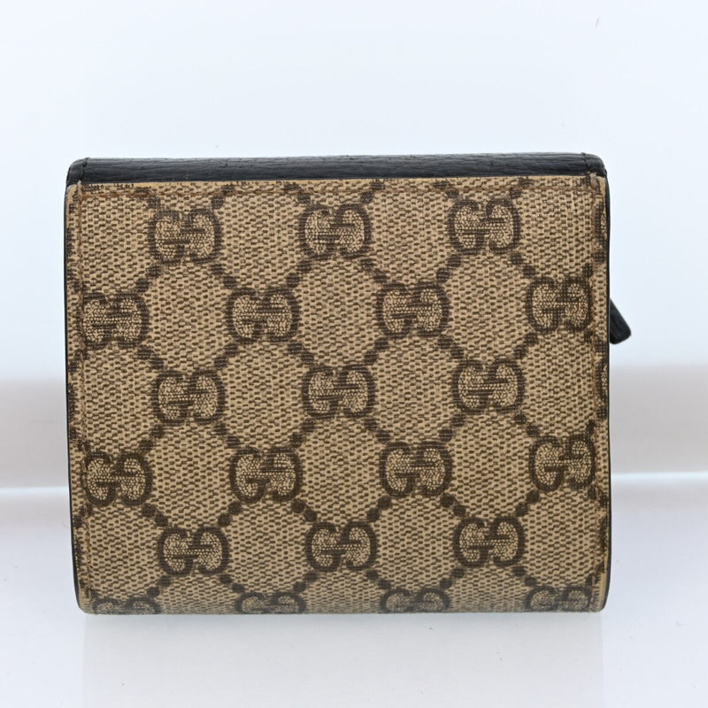 Gucci Gg Canvas Leather Compact Wallet