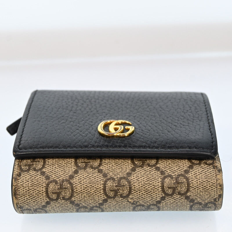 Gucci Gg Canvas Leather Compact Wallet