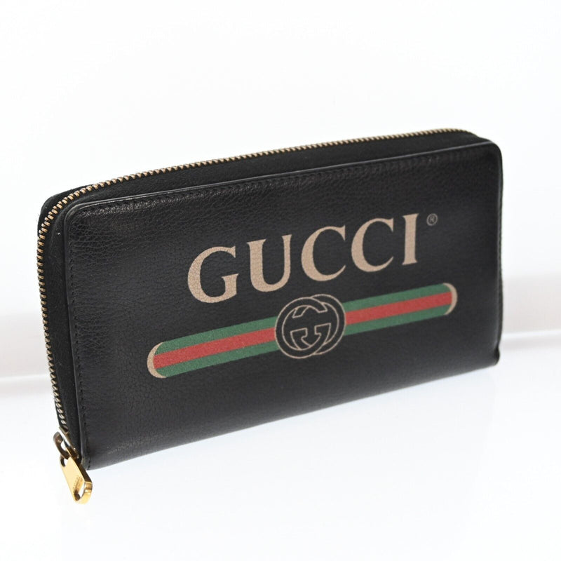 Gucci Vintage Logo Leather Zippy Long