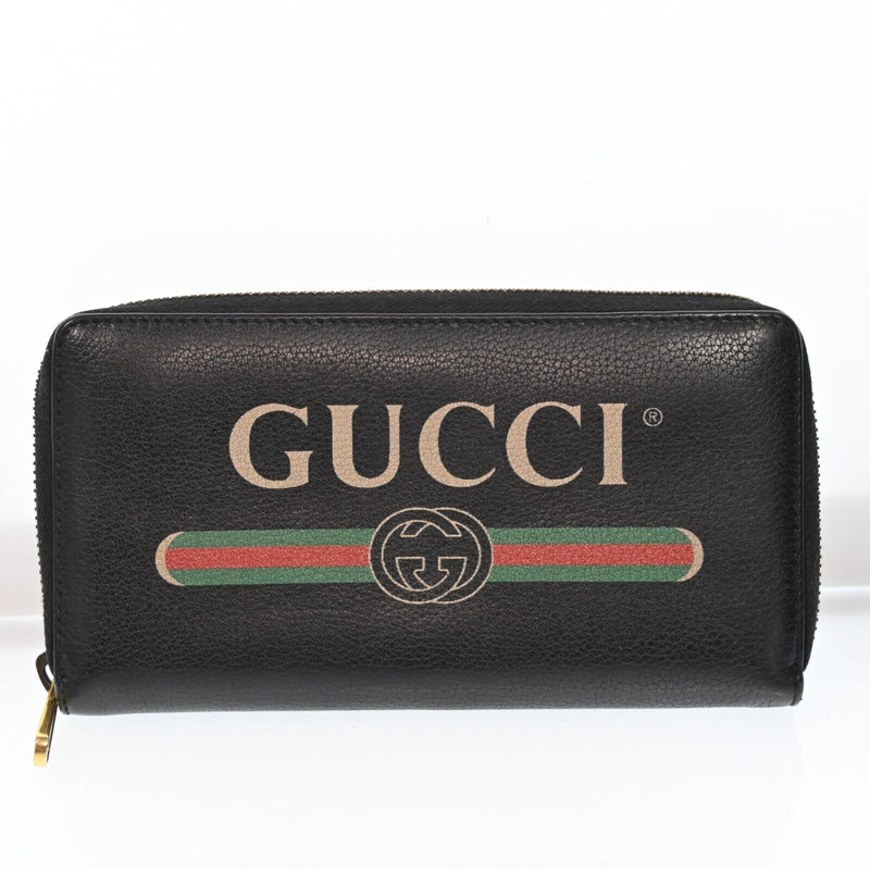 Gucci Vintage Logo Leather Zippy Long