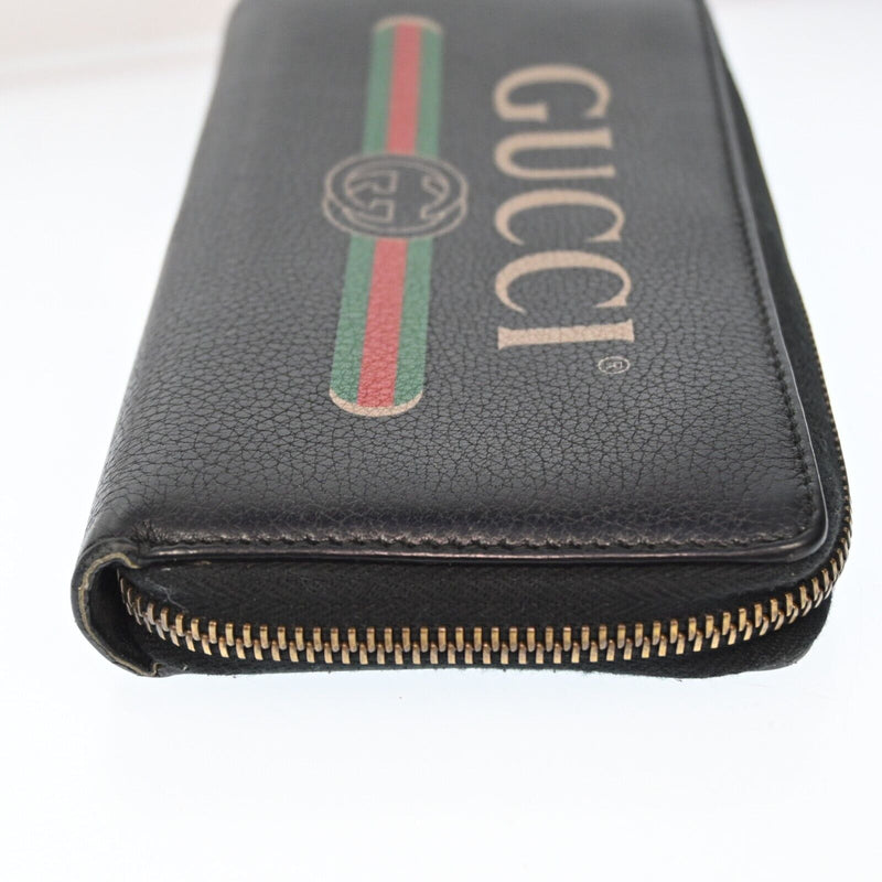 Gucci Vintage Logo Leather Zippy Long