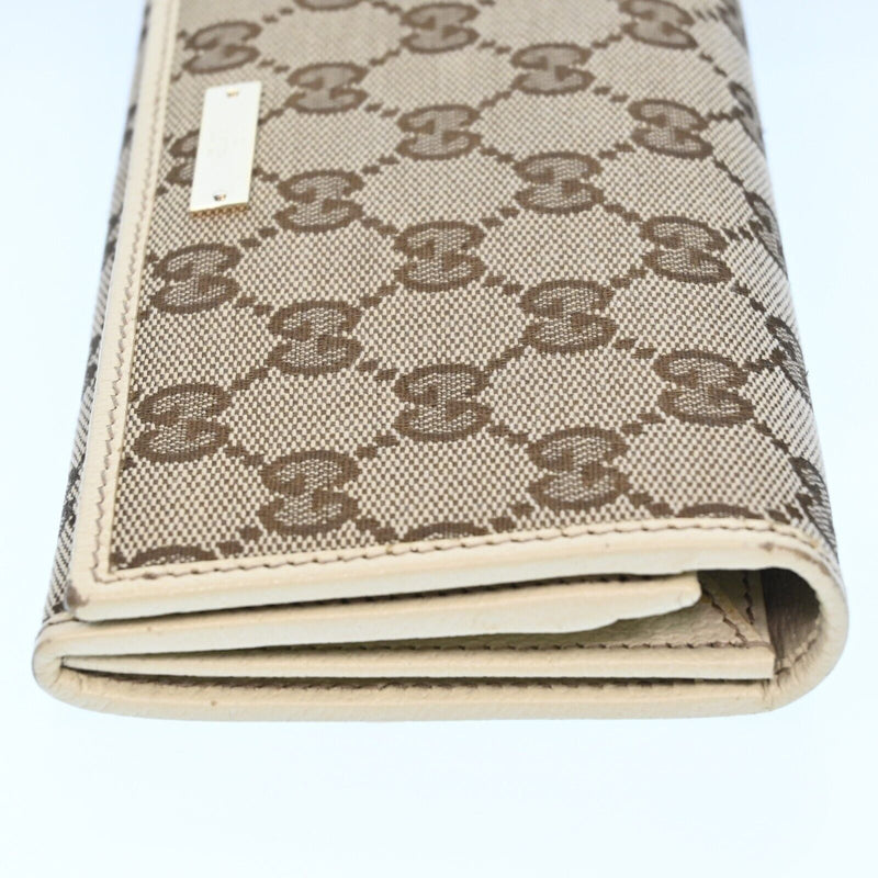 Gucci Gg Canvas Leather Long Wallet