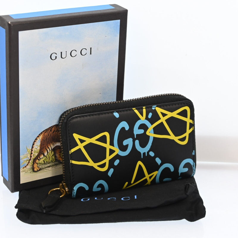 Gucci Ghost Leather Compact Wallet Italy