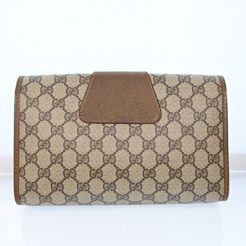 Gucci Web Sherry Line Clutch Bag Gg Pvc