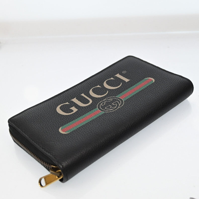 Gucci Vintage Logo Leather Zippy Long