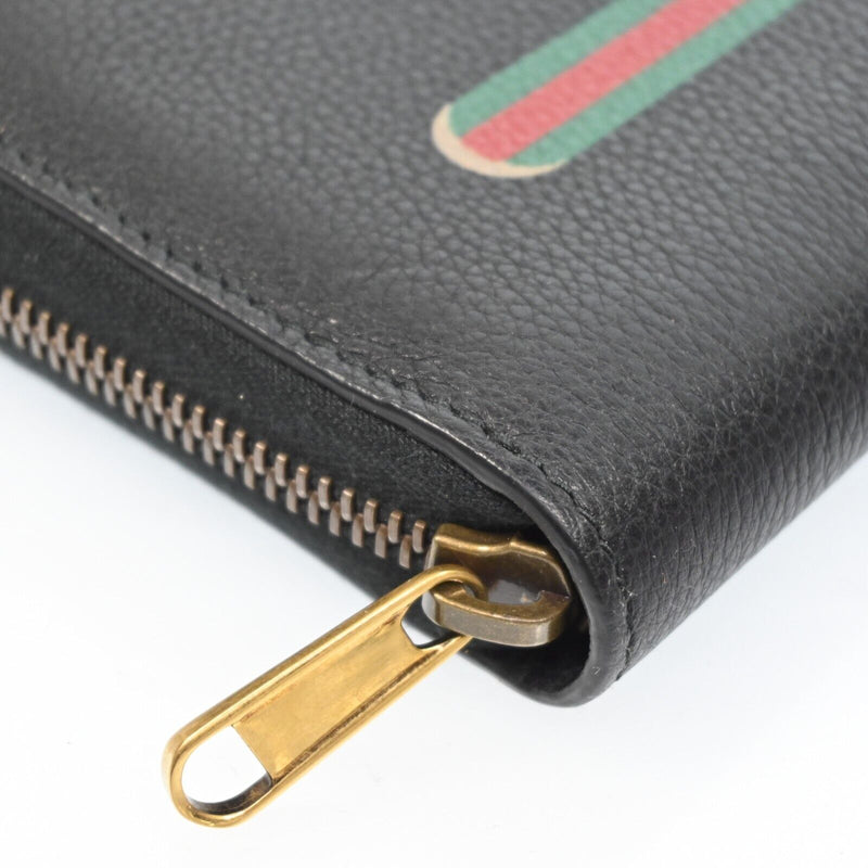 Gucci Vintage Logo Leather Zippy Long