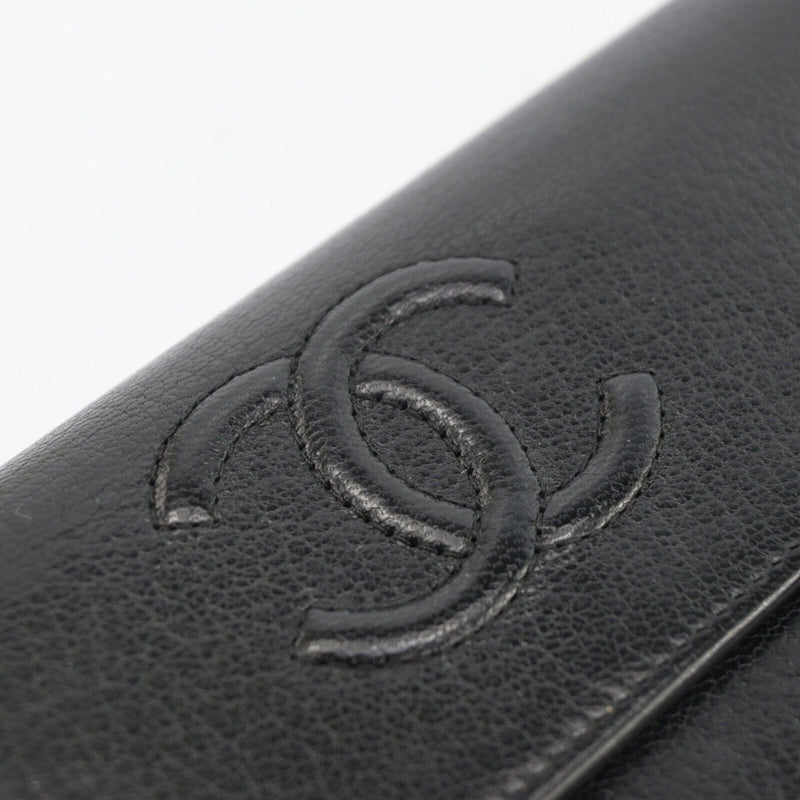 Chanel Coco Mark Long Wallet Purse Skin