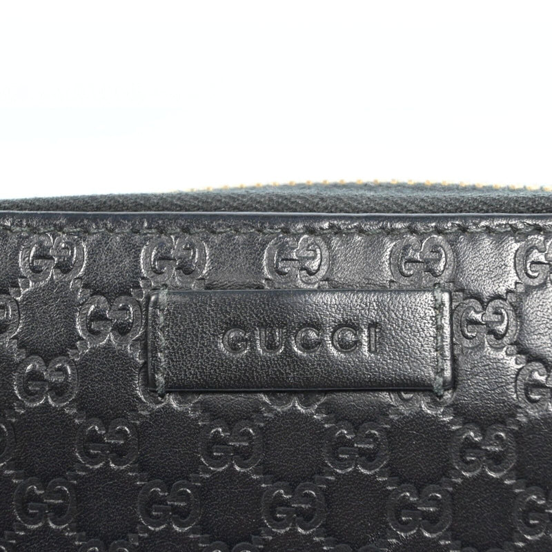 Gucci Micro Gg Leather Zippy Long Wallet