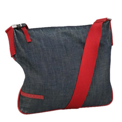Prada Shoulder Bag Canvas Navy