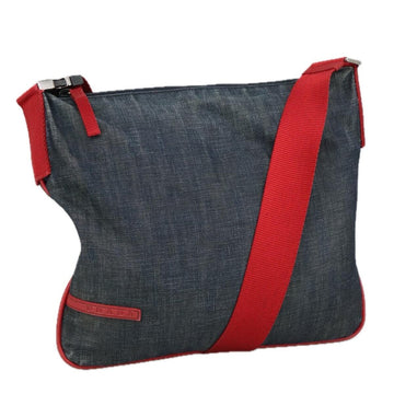 Prada Shoulder Bag Canvas Navy