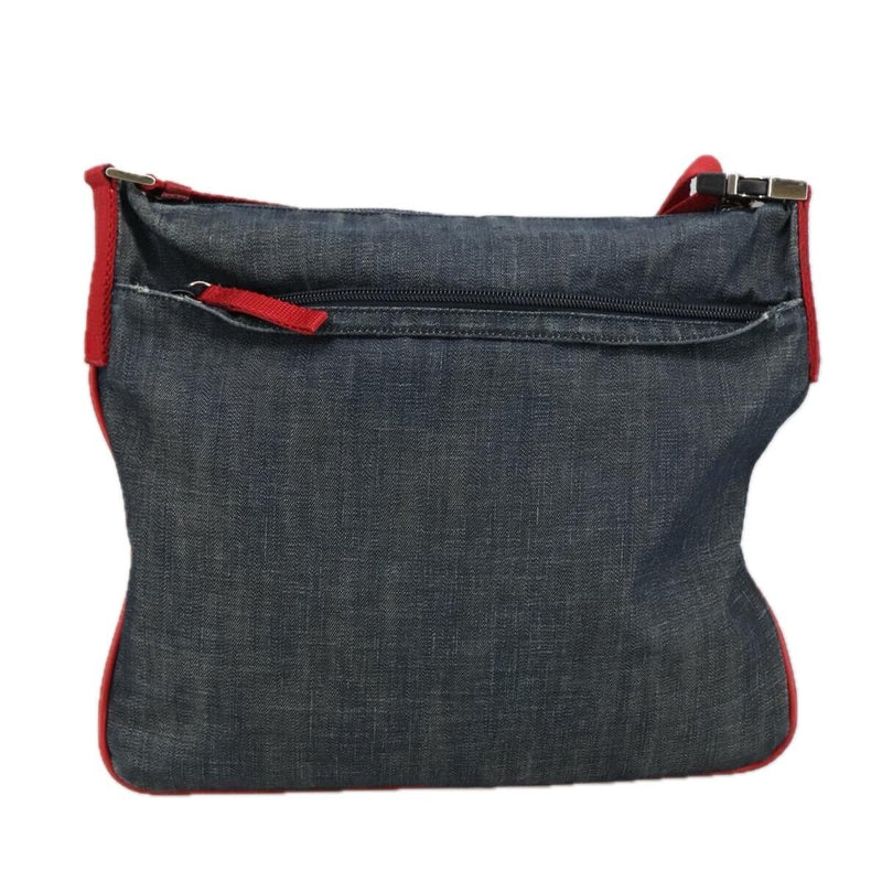 Prada Shoulder Bag Canvas Navy