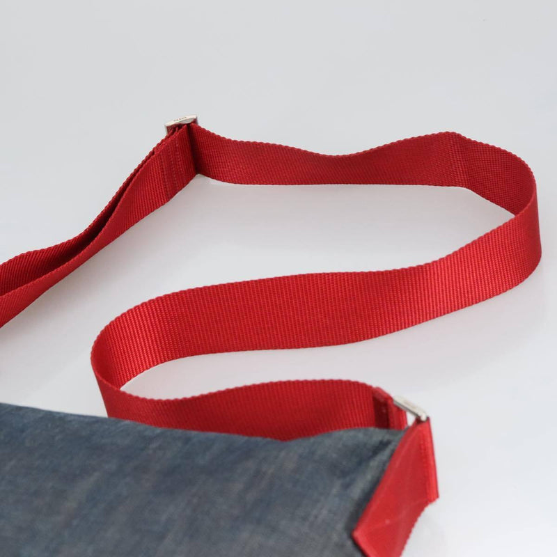 Prada Shoulder Bag Canvas Navy