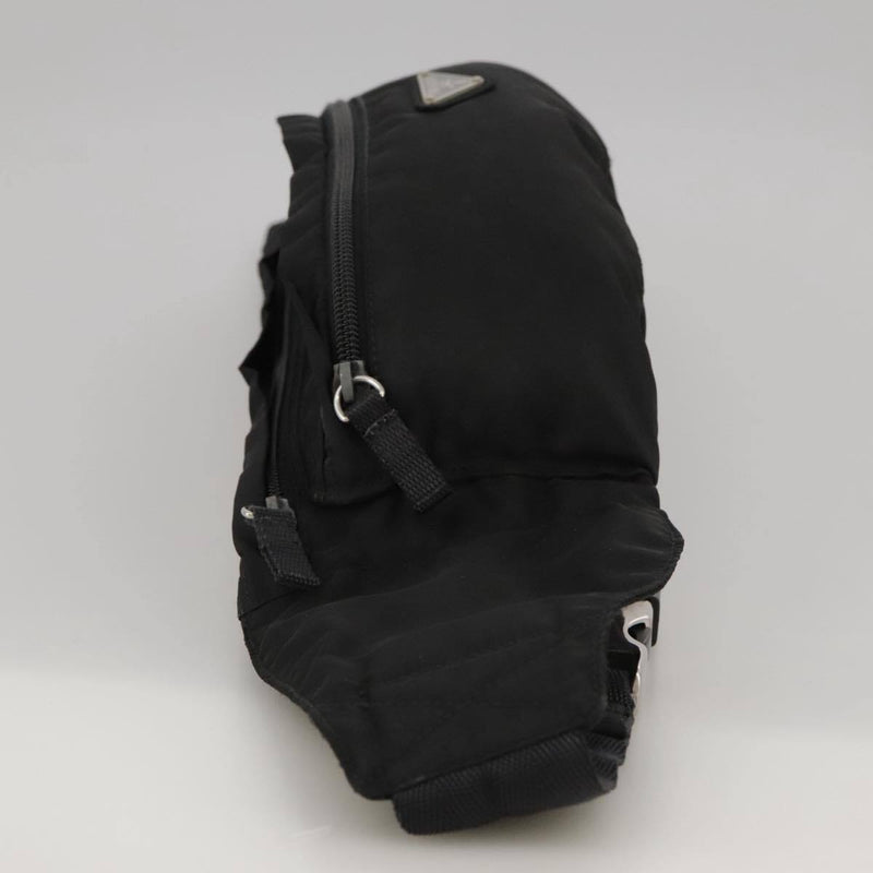 Prada Body Bag Nylon Black Silver