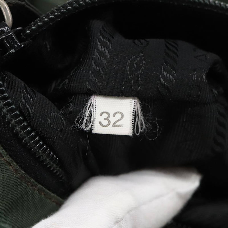 Prada Hand Bag Nylon Green