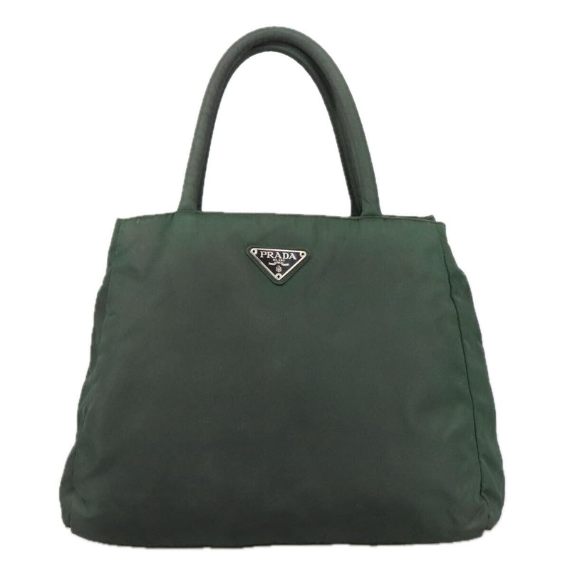 Prada Hand Bag Nylon Green