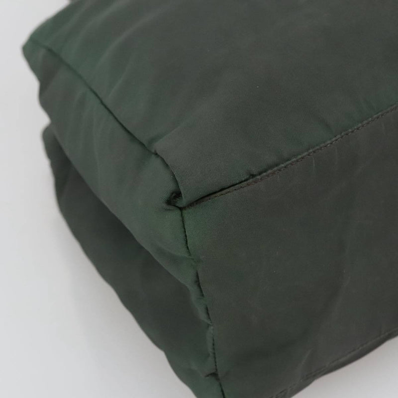 Prada Hand Bag Nylon Green
