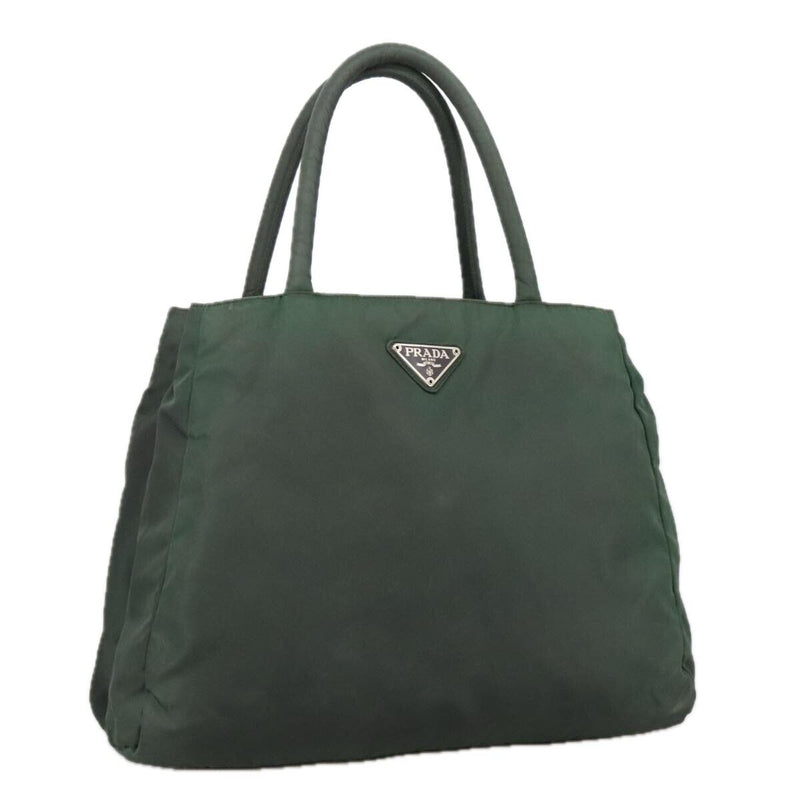 Prada Hand Bag Nylon Green