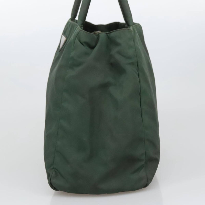 Prada Hand Bag Nylon Green