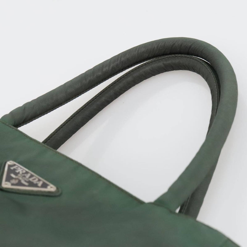 Prada Hand Bag Nylon Green