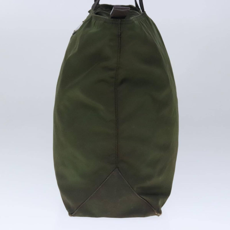 Prada Hand Bag Nylon Khaki