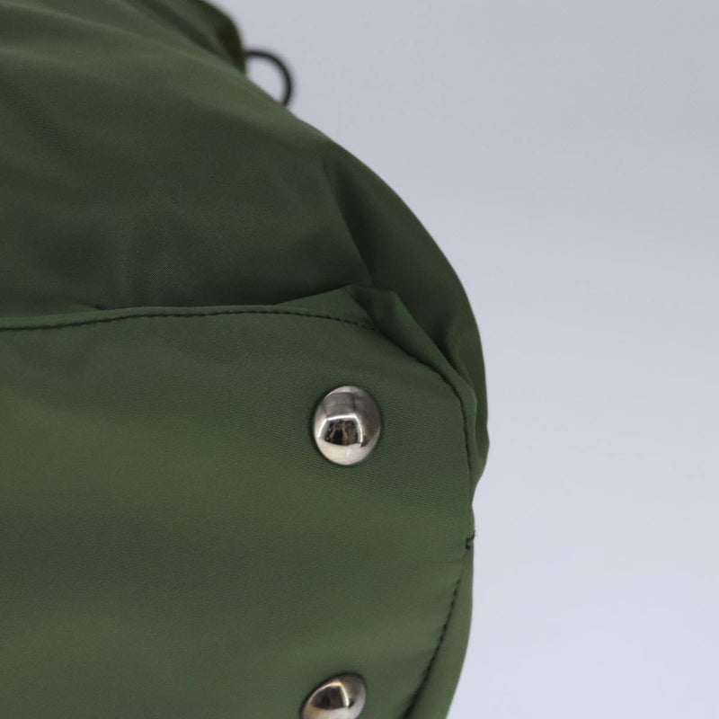 Prada Hand Bag Nylon Leather 2Way Khaki