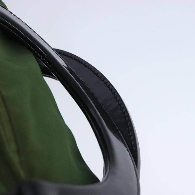 Prada Hand Bag Nylon Leather 2Way Khaki