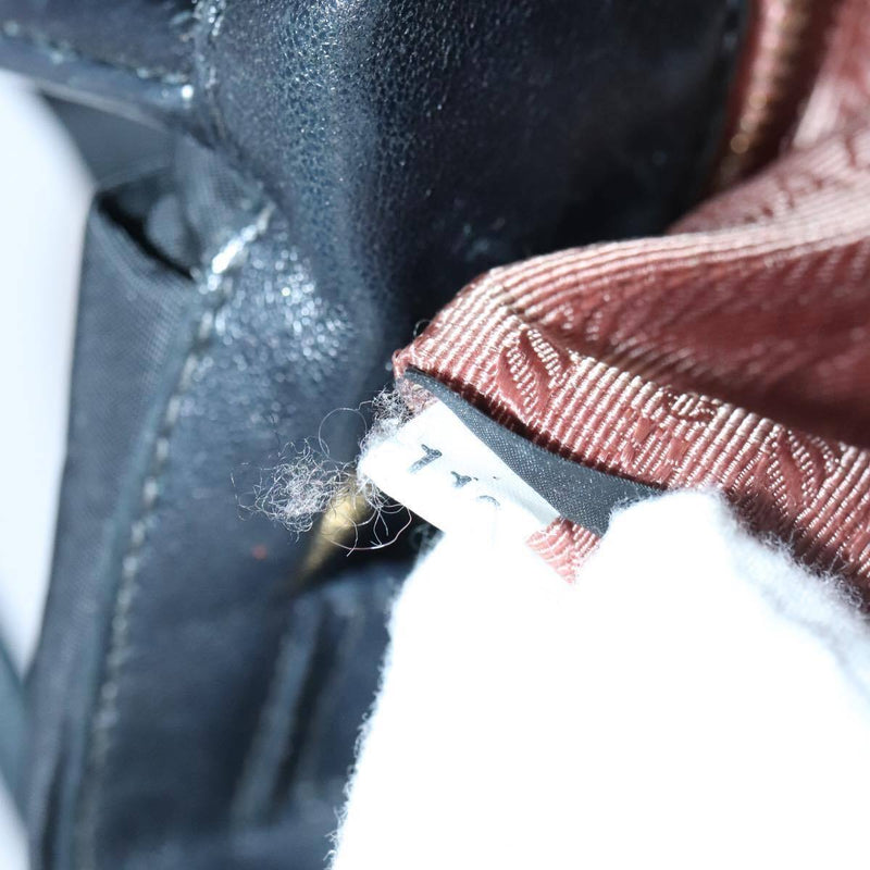 Prada Hand Bag Nylon Black Gold