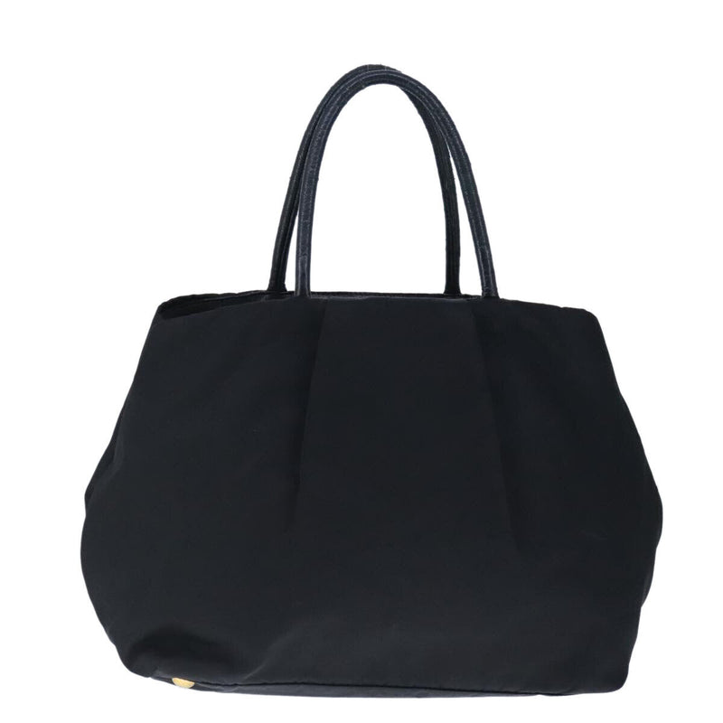 Prada Hand Bag Nylon Black Gold