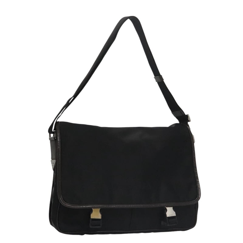 Prada Shoulder Bag Nylon Black Dark