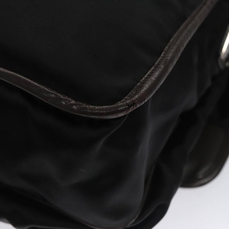 Prada Shoulder Bag Nylon Black Dark