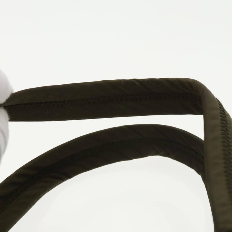 Prada Hand Bag Nylon Khaki