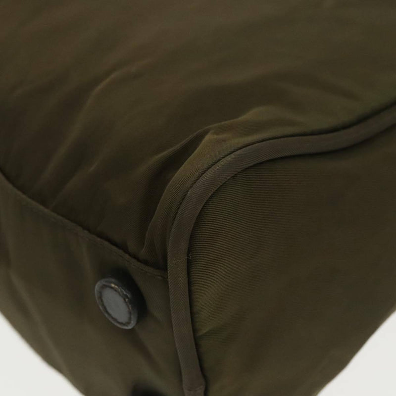 Prada Hand Bag Nylon Khaki
