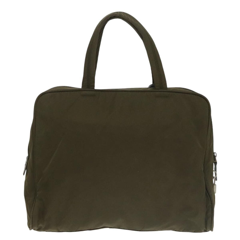 Prada Hand Bag Nylon Khaki