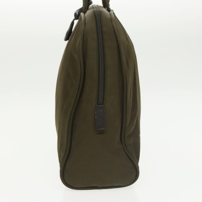 Prada Hand Bag Nylon Khaki
