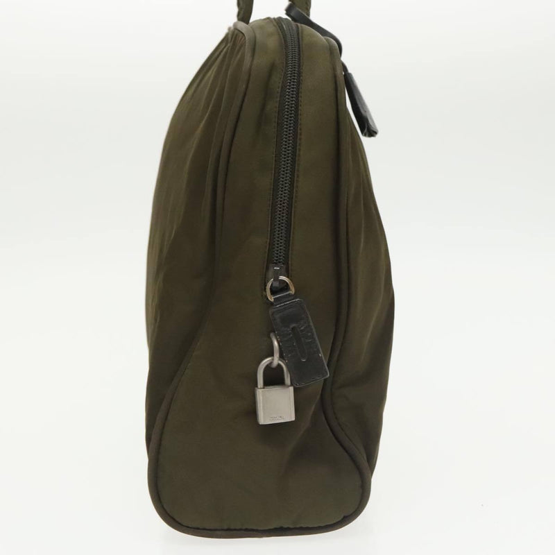 Prada Hand Bag Nylon Khaki