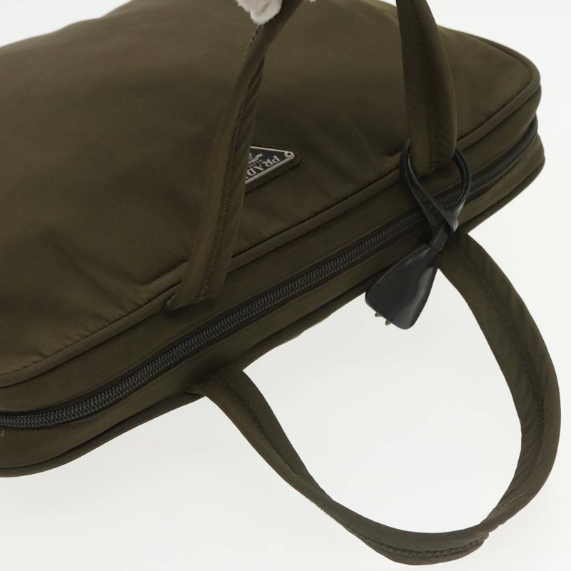 Prada Hand Bag Nylon Khaki