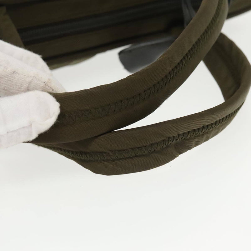 Prada Hand Bag Nylon Khaki