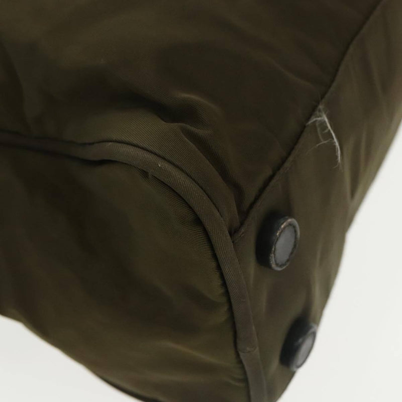 Prada Hand Bag Nylon Khaki