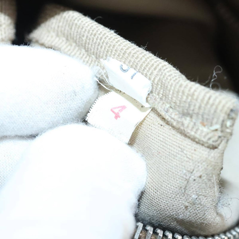 Prada Tote Bag Canvas Beige Silver