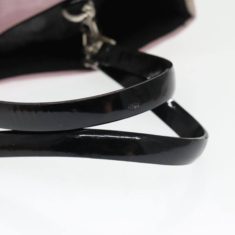 Prada Tote Bag Nylon Pink Black Silver