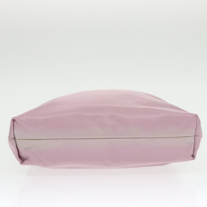Prada Tote Bag Nylon Pink Black Silver