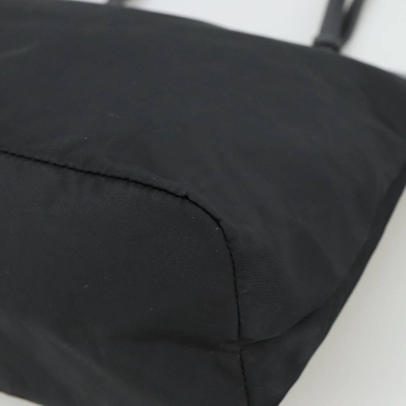Prada Tote Bag Nylon Black Silver