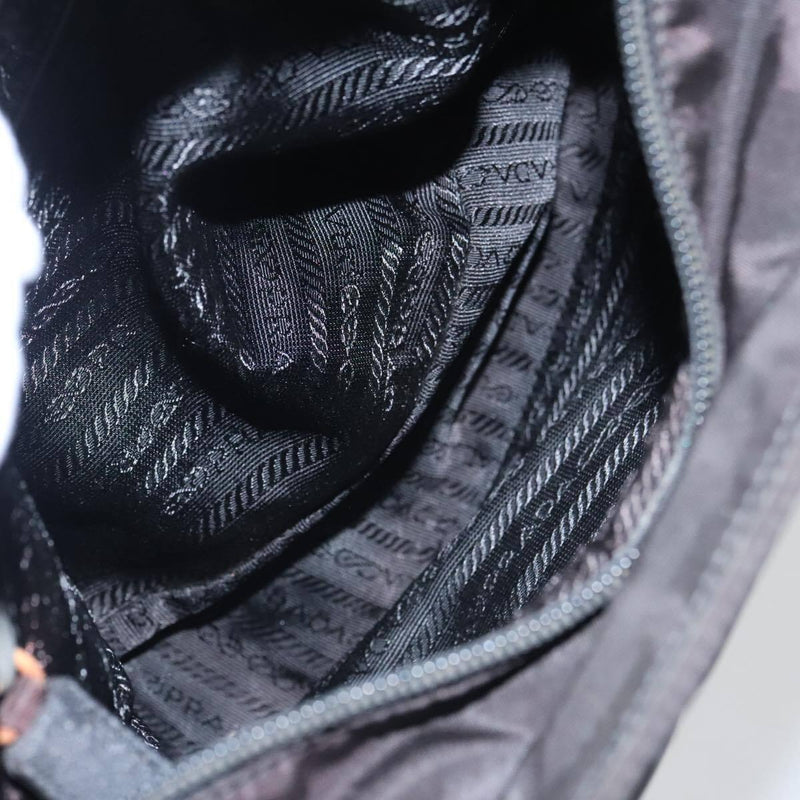 Prada Tote Bag Nylon Black Silver