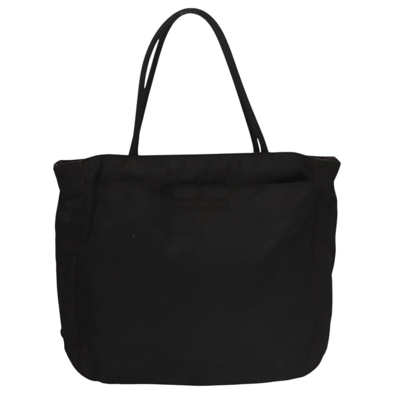Prada Tote Bag Nylon Black Silver