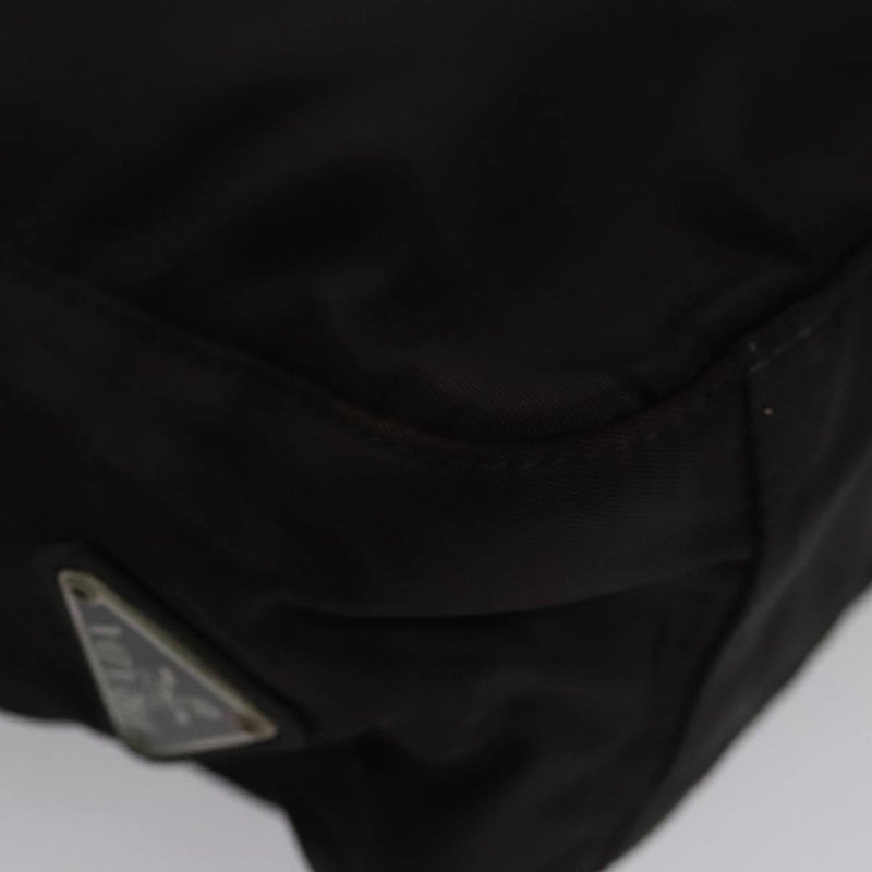 Prada Tote Bag Nylon Black Silver