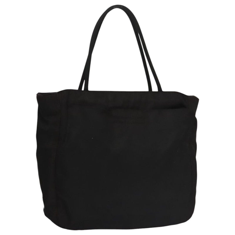 Prada Tote Bag Nylon Black Silver